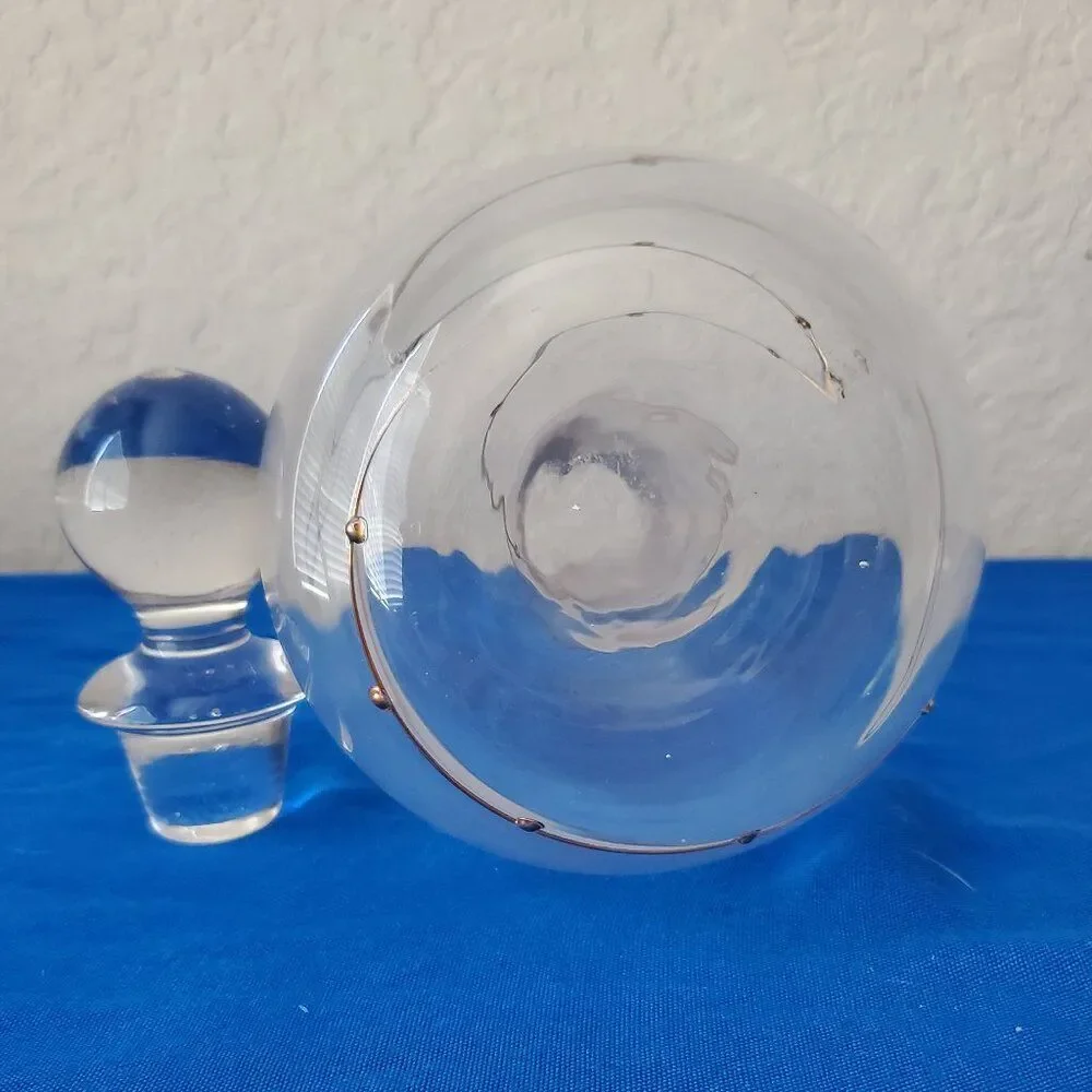 VTG Gold Dot Swirl Glass Decanter 2004
